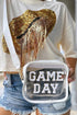 Football Shape Sequin Detail Transparent Chain Shoulder Bag