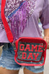 Football Shape Sequin Detail Transparent Chain Shoulder Bag