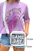 Football Shape Sequin Detail Transparent Chain Shoulder Bag