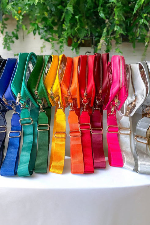 Football Shape Sequin Detail Transparent Chain Shoulder Bag