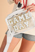 Football Shape Sequin Detail Transparent Chain Shoulder Bag