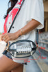 Football Shaped Fringe Trim PVC Shoulder Bag