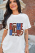 Football Theme Graphic Print Short Sleeve T-Shirt