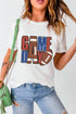 Football Theme Graphic Print Short Sleeve T-Shirt