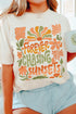 Forever Chasing Sunsets Floral Letter Graphic Print Tee