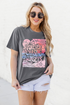 Forever Chasing Sunsets Graphic Print Rolled Sleeve Tee
