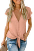 Forever Tonight Button Tie Top
