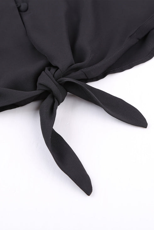 Forever Tonight Button Tie Top