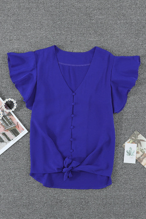 Forever Tonight Button Tie Top