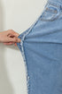 Frayed Side Panel Patchwork Striped Wide Leg Jeans