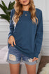 French Terry Cotton Blend Pullover Sweatshirt