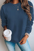 French Terry Cotton Blend Pullover Sweatshirt