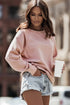 French Terry Cotton Blend Pullover Sweatshirt
