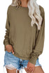 French Terry Cotton Blend Pullover Sweatshirt