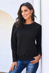 French Terry Cotton Blend Pullover Sweatshirt