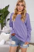 French Terry Cotton Blend Pullover Sweatshirt