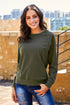 French Terry Cotton Blend Pullover Sweatshirt