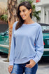French Terry Cotton Blend Pullover Sweatshirt