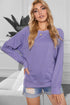 French Terry Cotton Blend Pullover Sweatshirt