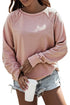French Terry Cotton Blend Pullover Sweatshirt