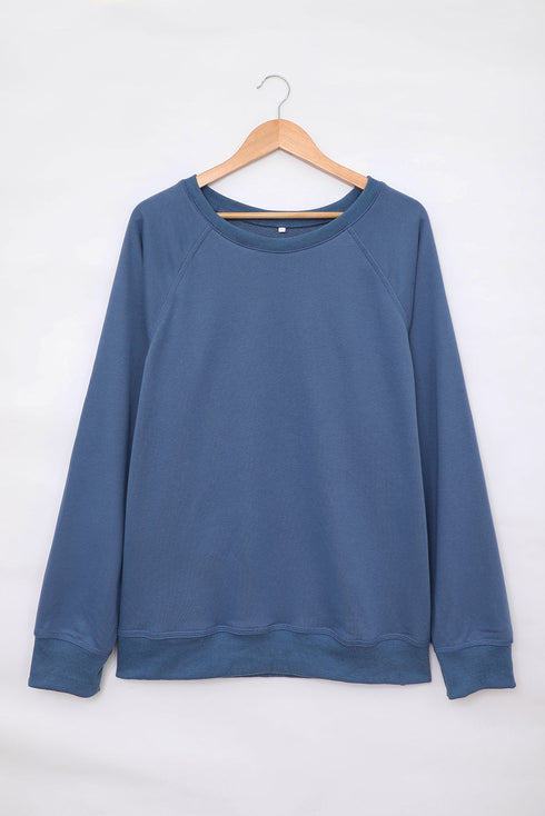 French Terry Cotton Blend Pullover Sweatshirt