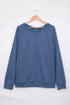 French Terry Cotton Blend Pullover Sweatshirt