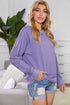French Terry Cotton Blend Pullover Sweatshirt