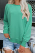French Terry Cotton Blend Pullover Sweatshirt
