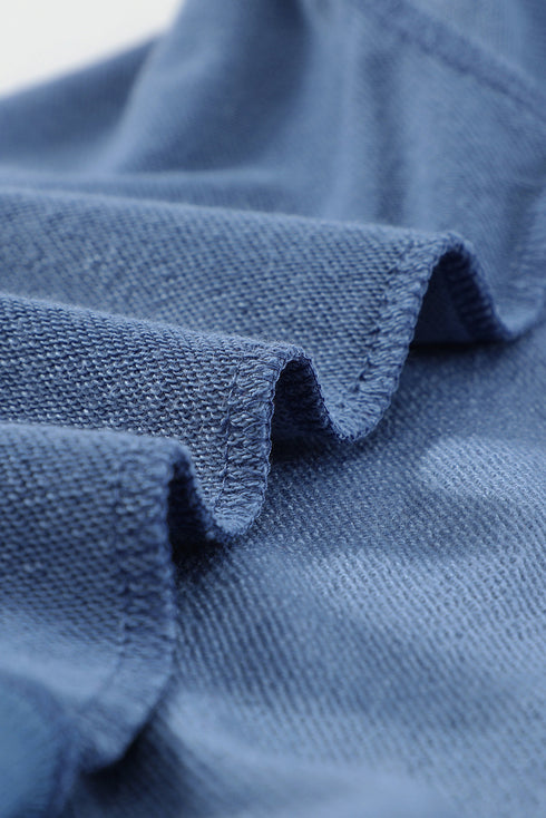 French Terry Cotton Blend Pullover Sweatshirt