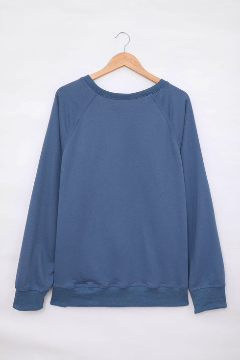 French Terry Cotton Blend Pullover Sweatshirt