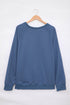 French Terry Cotton Blend Pullover Sweatshirt