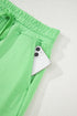 French Terry Drawstring Elastic Waist Pocket Mini Skort