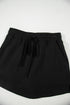 French Terry Drawstring Elastic Waist Pocket Mini Skort