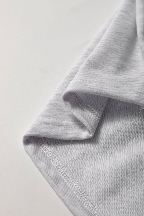 French Terry Drawstring Elastic Waist Pocket Mini Skort