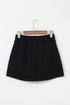 French Terry Drawstring Elastic Waist Pocket Mini Skort