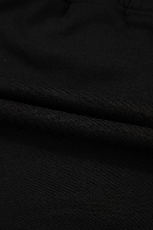 French Terry Drawstring Elastic Waist Pocket Mini Skort