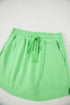 French Terry Drawstring Elastic Waist Pocket Mini Skort