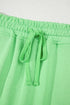 French Terry Drawstring Elastic Waist Pocket Mini Skort