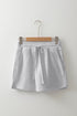 French Terry Drawstring Elastic Waist Pocket Mini Skort