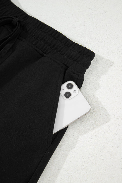 French Terry Drawstring Mini Skort with Pockets