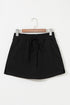 French Terry Drawstring Mini Skort with Pockets