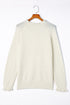 Frill Trim Buttoned Knit Pullover Sweater