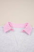 Frilled Collar Drop Shoulder Drawstring Wide Leg Pant Set