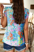 Frilled Collar Floral Vest