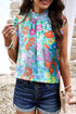 Frilled Collar Floral Vest