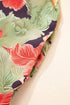 Frilled Collar Half Sleeve Floral Print A Line Dress
