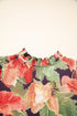 Frilled Collar Half Sleeve Floral Print A Line Dress