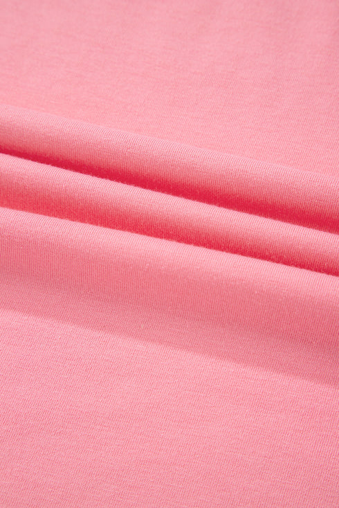 Frilled Hem Detail Loose Fit Everyday Comfort T Shirt