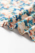 Frilled Mock Neck Floral Print Puff Sleeve Blouse
