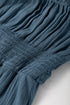 Frilled Neckline 3/4 Sleeve Laye Ruched Mini Dress